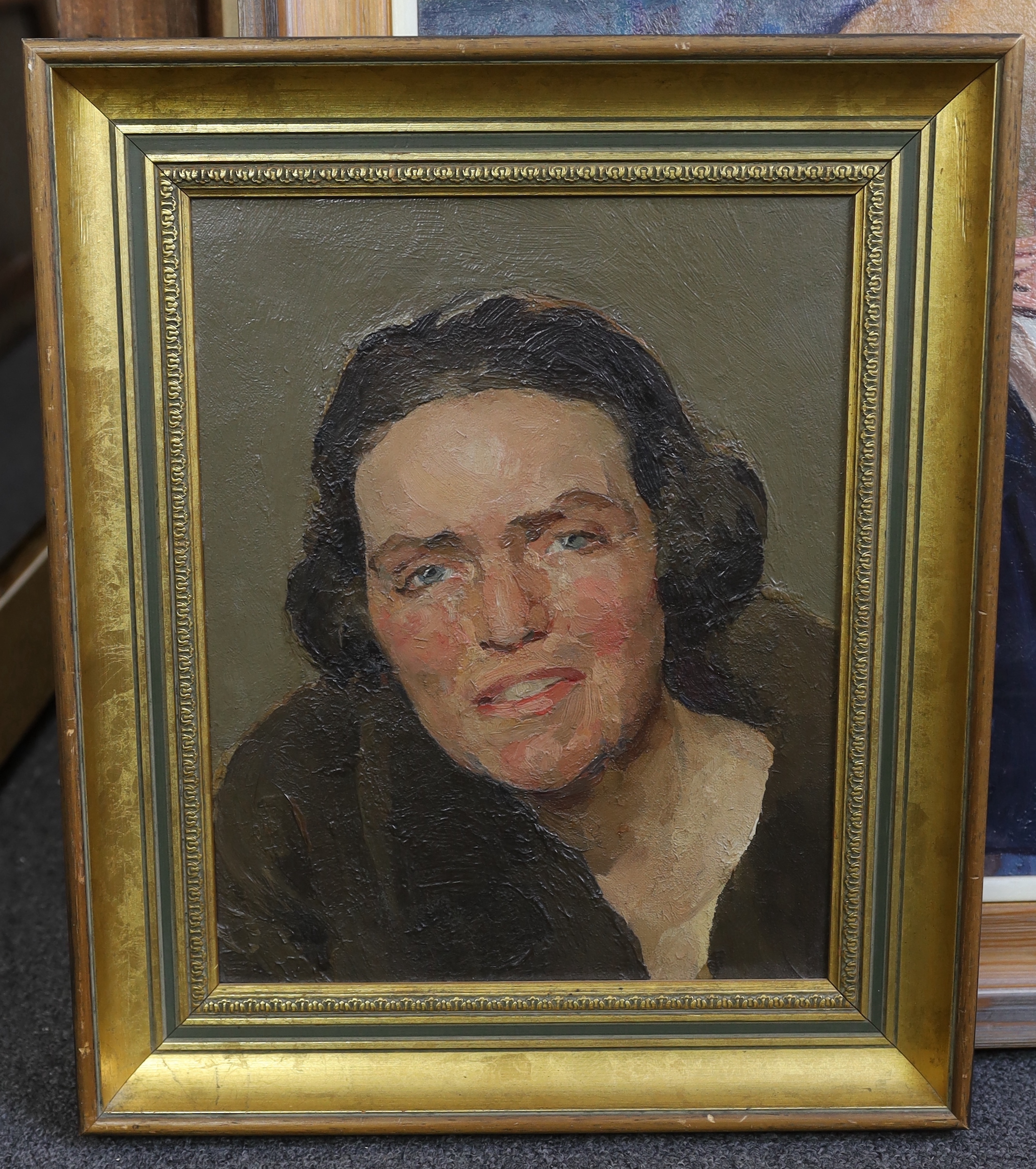 Amy Katherine Browning ROI SWA (English, 1882-1970), Portrait of Hester Wood (Harvey Cleminson), oil on canvas, 36 x 28cm